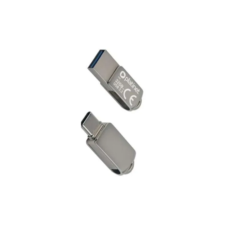 PLATINET flashdisk USB 3.2 METAL WATERPROOF DUAL USB-C USB-A 64GB (PMFMC64)