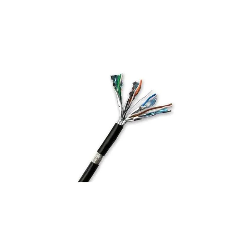 DATACOM S/FTP drát CAT7 PE,Fca 100m, plášť černý OUTDOOR (12171)