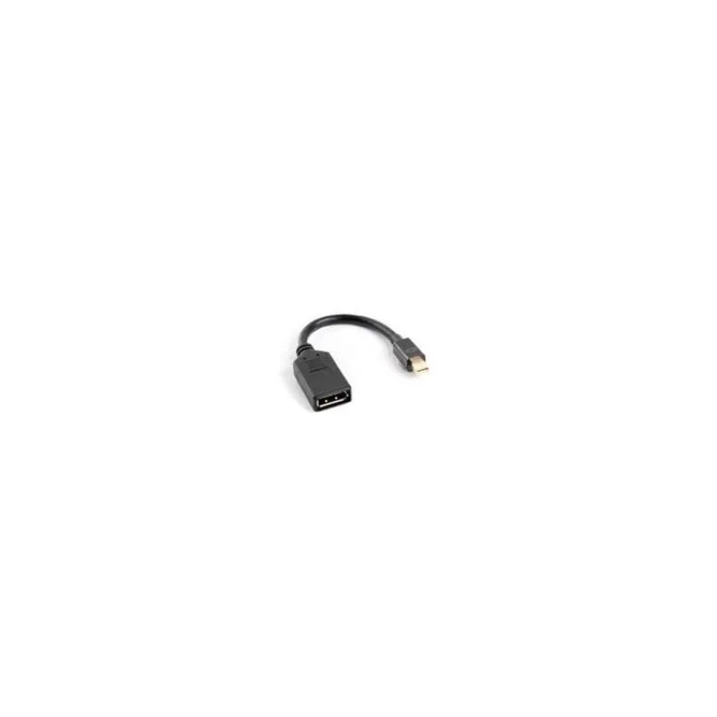 LANBERG adaptér mini DisplayPort 1.1 na Displayport, M/F, kabel 20cm, černý (AD-0003-BK)