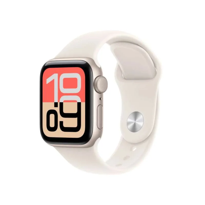 Apple Watch SE 3 GPS + Cellular 40mm Starlight Aluminium Case with Starlight Sport Band - M/L (MEP74WF/A)