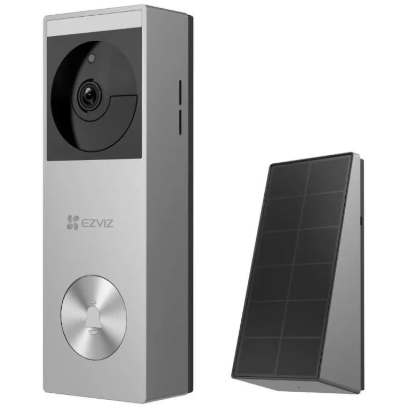 EZVIZ chytrý domáci zvonek s kamerou HP3 Pro/ Wi-Fi/ rozlišení 2048 x 1296/ napájení ze sítě a baterie/ šedo-stříbrné (CS-HP3-R100-1K3WPDL(Pro))