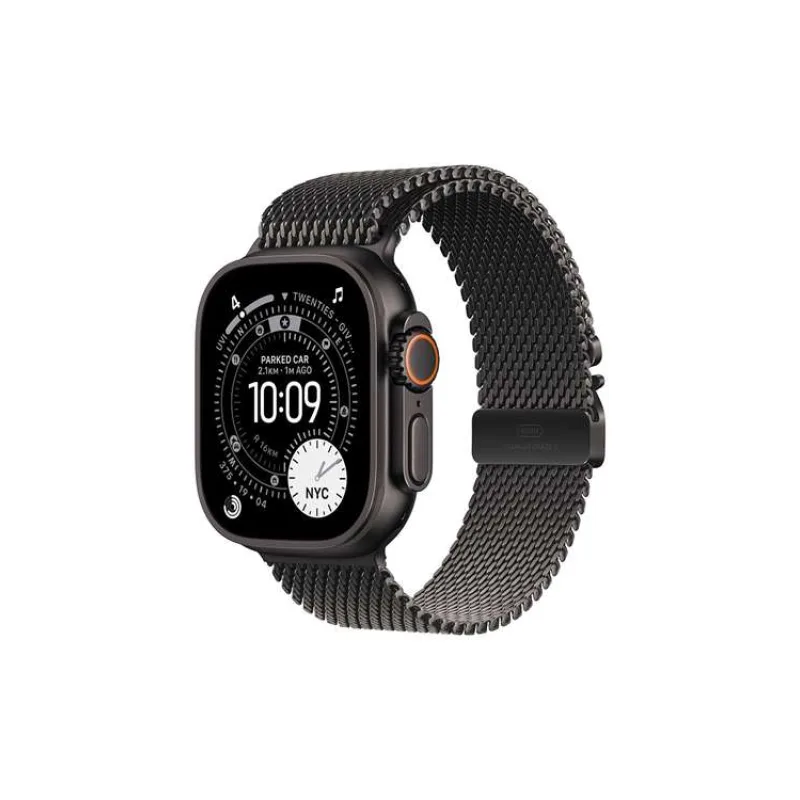 Apple Watch Ultra 3 GPS + Cellular 49mm Čierny titán s čiernym titánovým milánskym ťahom - S (MF1N4QC/A)