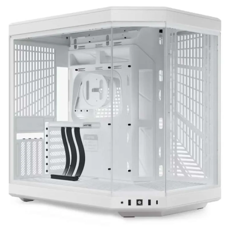 HYTE skříň Y70 Snow white / levé a přední sklo / Riser PCIe 4.0 / bez zdroje / 1x USB-C / 2x USB-A / (CS-HYTE-Y70-WW)