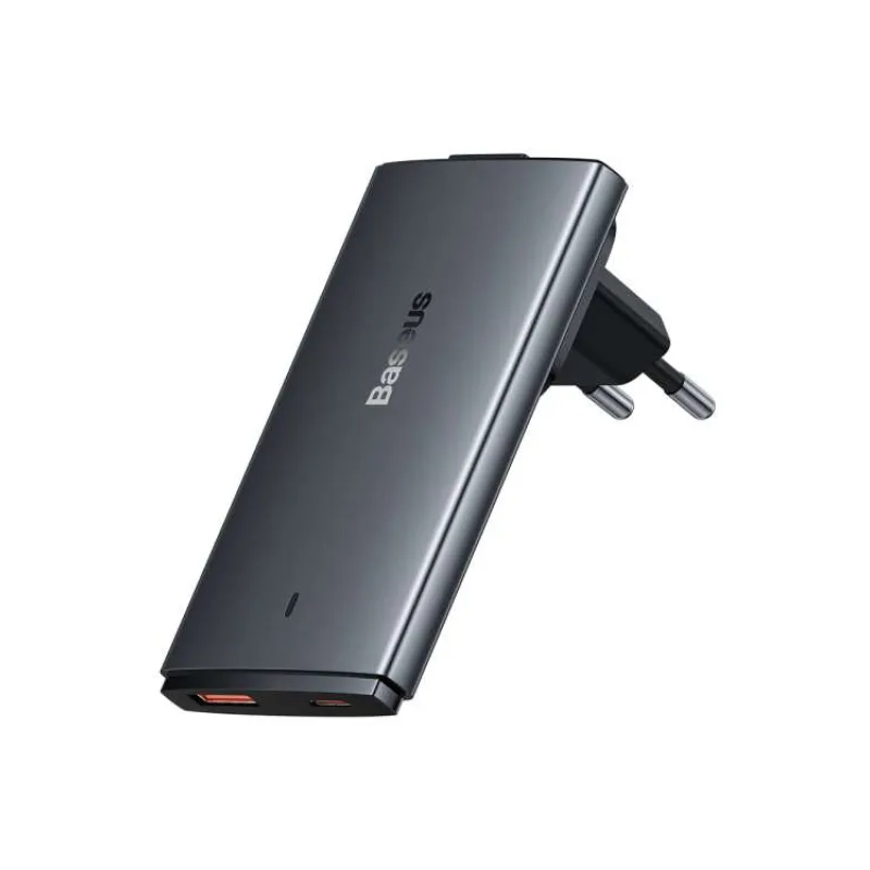Baseus Nabíjačka do siete GaN5 Pro Ultra Slim USB-C/USB-A 65 W sivá (6932172618353)