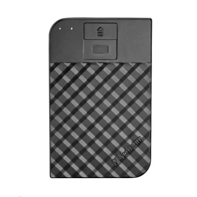 VERBATIM HDD 2 TB Prenosný pevný disk zabezpečený odtlačkom prsta, čierny GDPR (53651)