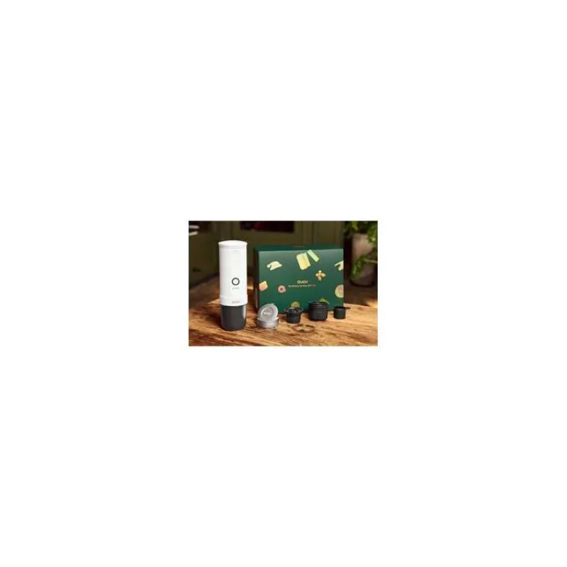 Outin Nano Vianočný set - prenosný kávovar (perleťovo biela) + Basket Plus sada (OTEM-01-PW-PLUS)