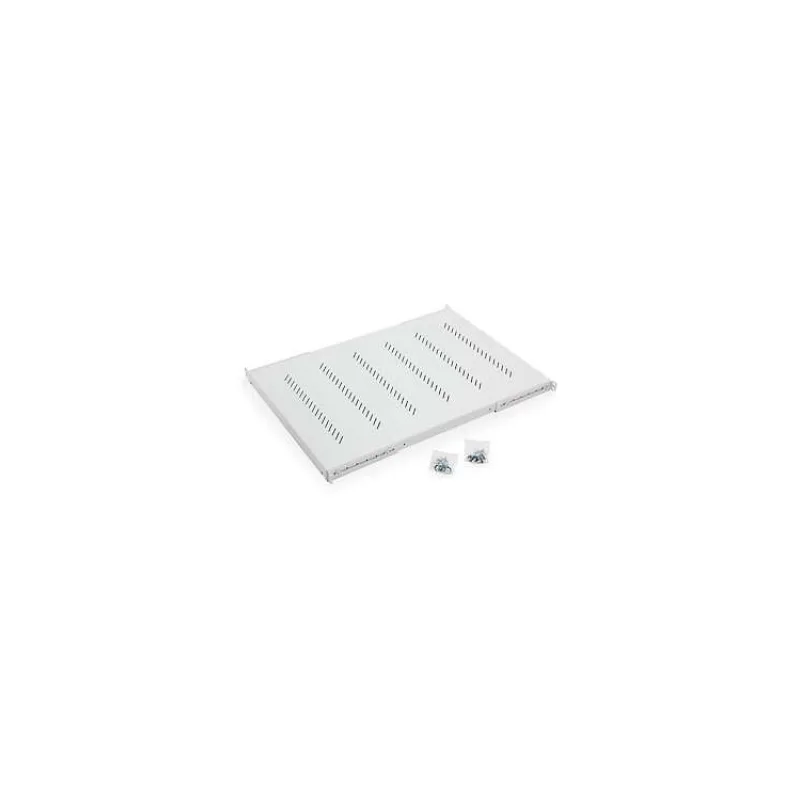 TRITON Regál s perforáciou 19", 1U/450 mm, nosnosť 150 kg, sivý (RAC-UP-450-H4)