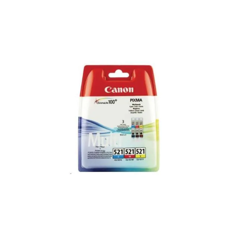 kazeta CANON CLI-521 C/M/Y PACK MP 540/620/630/980, iP 3600/4600 (2934B015)
