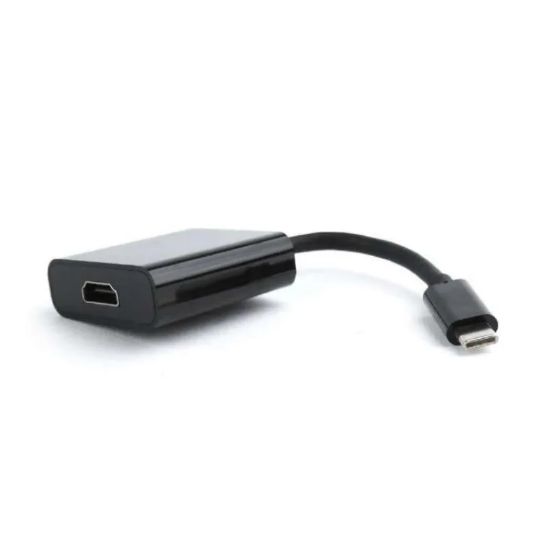 Gembird adaptér USB-C (M) na HDMI (F), 0,15m kábel, čierny (A-CM-HDMIF-01)