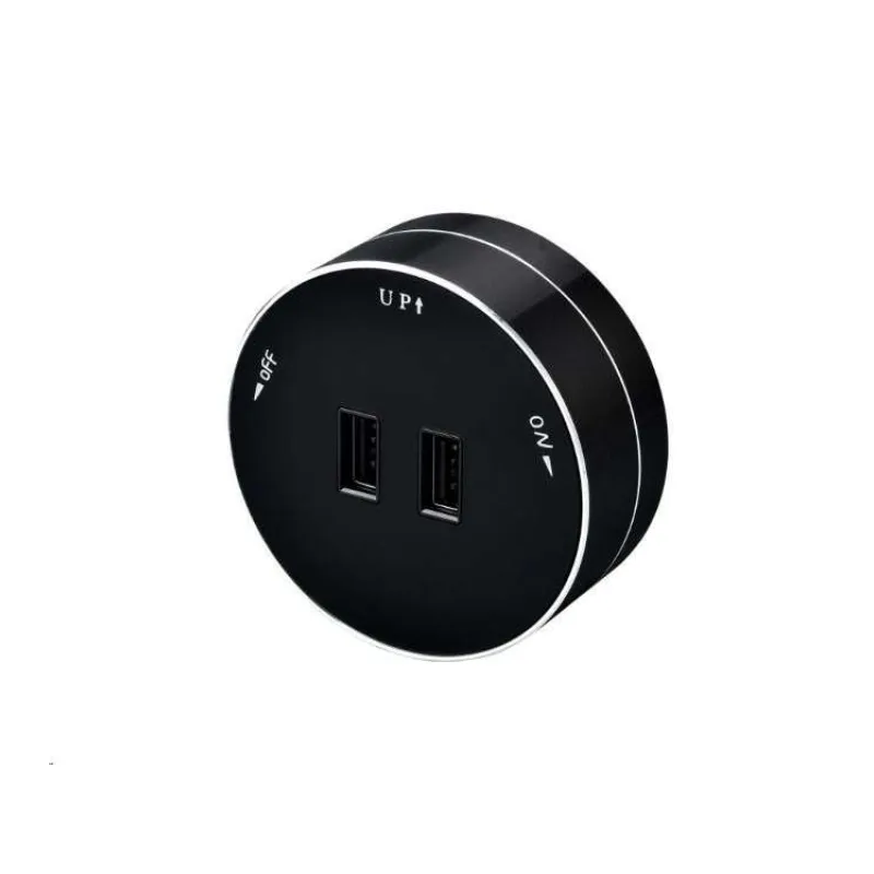 Viking zásuvkový modul A50, 2x USB-A, černá (VA50B)
