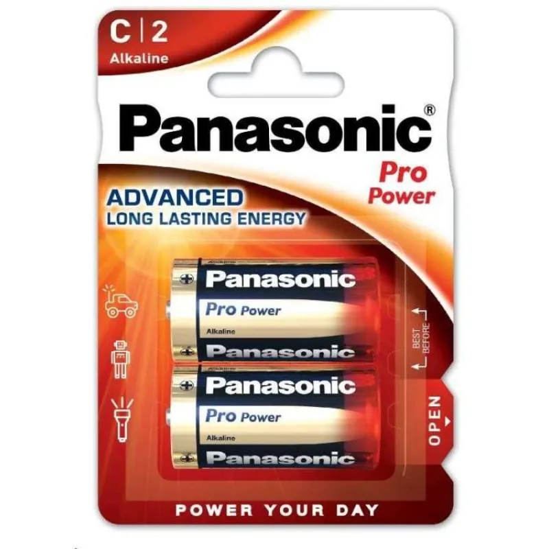 PANASONIC Alkalické baterie Pro Power LR14PPG/2BP C 1,5V (Blistr 2ks) (4021,00)