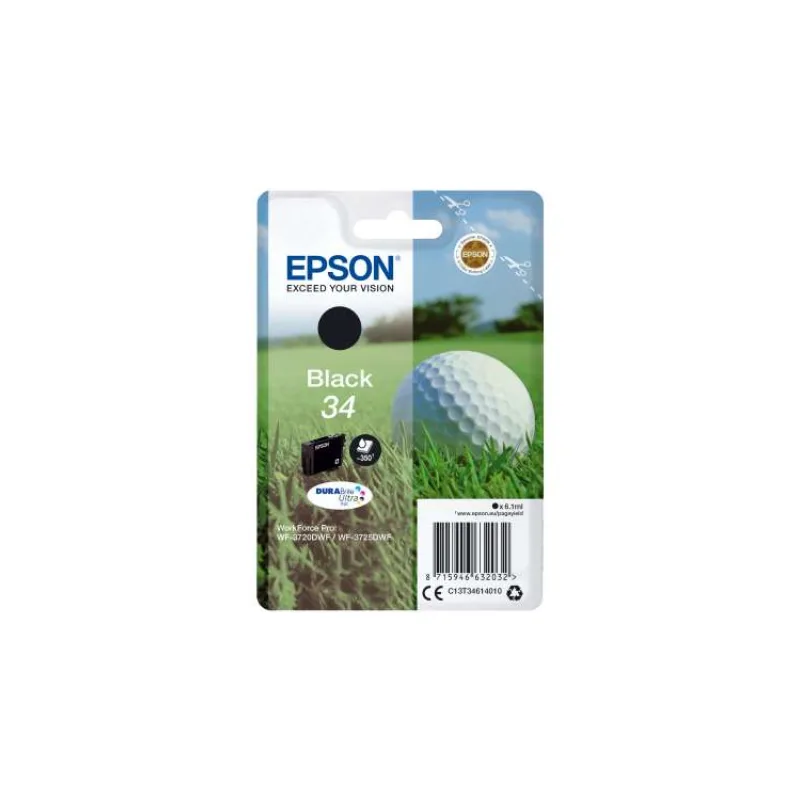 Epson Singlepack Black 34 DURABrite Ultra Ink (C13T34614010)
