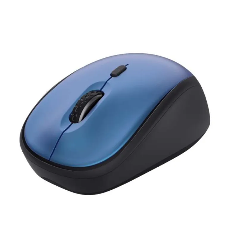 TRUST YVI+/Kancelárska/Optická/Pre pravákov/1 600 DPI/Bezdrôtová USB/Modrá (24551)