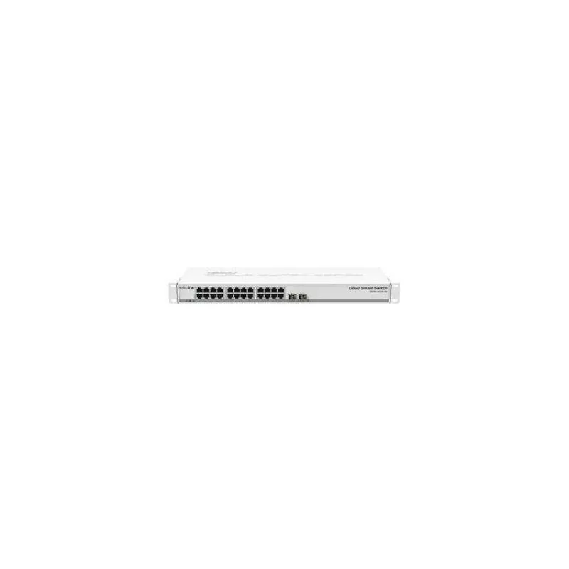 MikroTik Cloud Smart Switch CSS326-24G-2S+RM, 24 neblokovaných gigabitových.porty, 2xSFP+, prepínací čip Marvell DX, Sw (CSS326-24G-2S+RM)