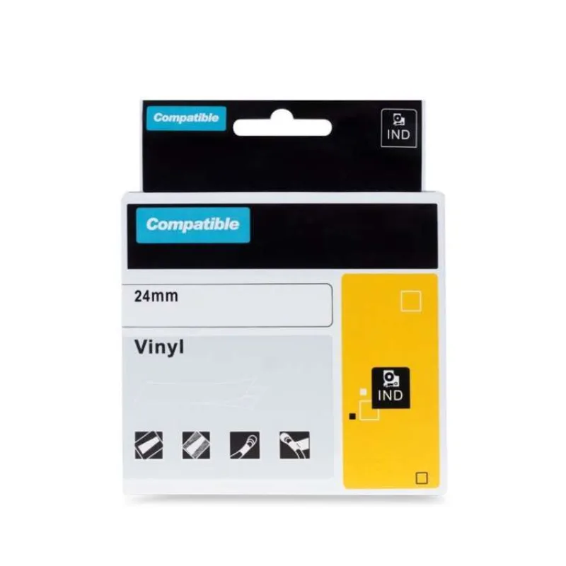 PRINTLINE kompatibilní páska s DYMO 1805430, 24mm, 5.5m, černý tisk/bílý podklad, RHINO, vinylová (PLTD87)