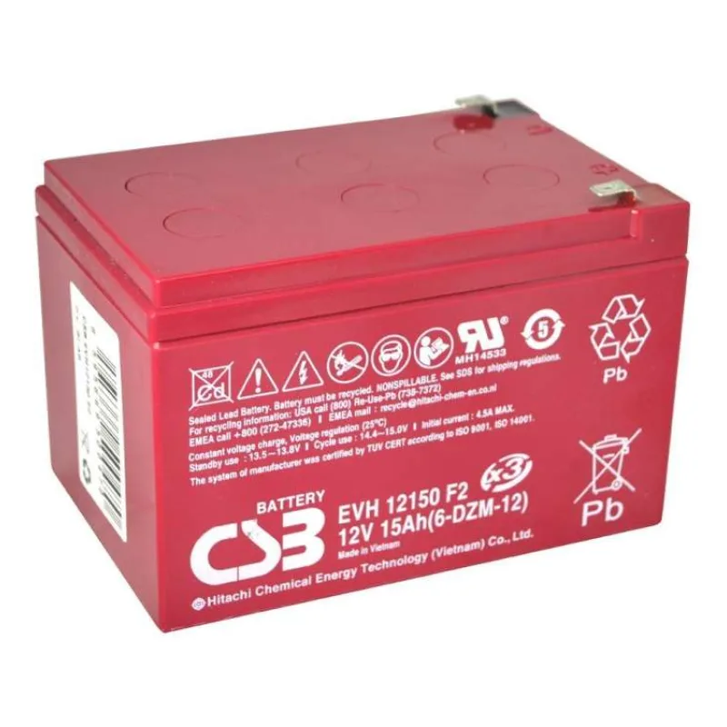 CSB Pb záložní akumulátor VRLA AGM 12V/15Ah 6-DZM-12 (EVH12150) (EVH12150 (6-DZM-12))