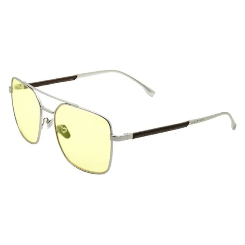 GUNNAR kancelářske/herní brýle WITCHER WHITE WOLF STEEL/UMBER jantarová skla BLF 65 GUNNAR focus (WIT-WLF01)