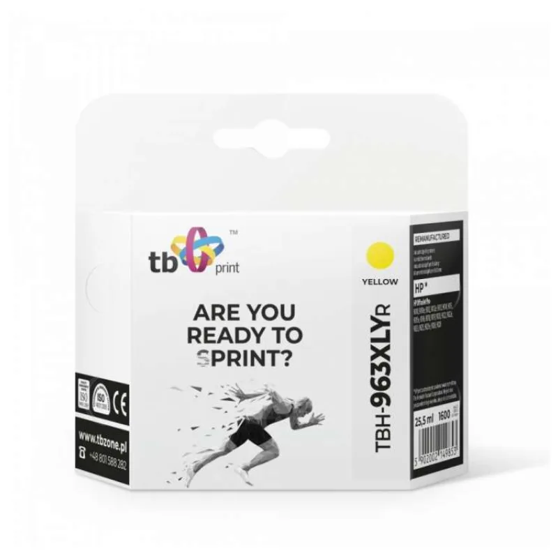 Ink. kazeta TB kompat. s HP OfficeJet Pro 9020 963XL, YE reman. (TBH-963XLYR)