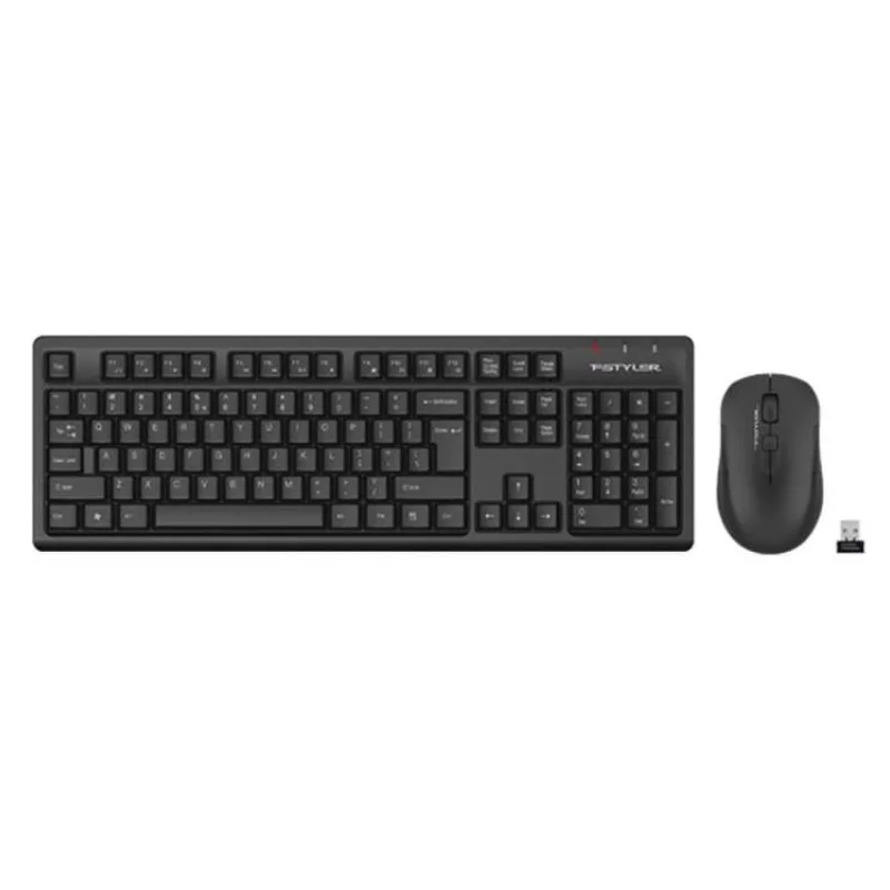A4tech FG1200 FStyler, bezdrátový kancelářský set klávesnice s myší, 2,4G, černá (FG1200-BK)