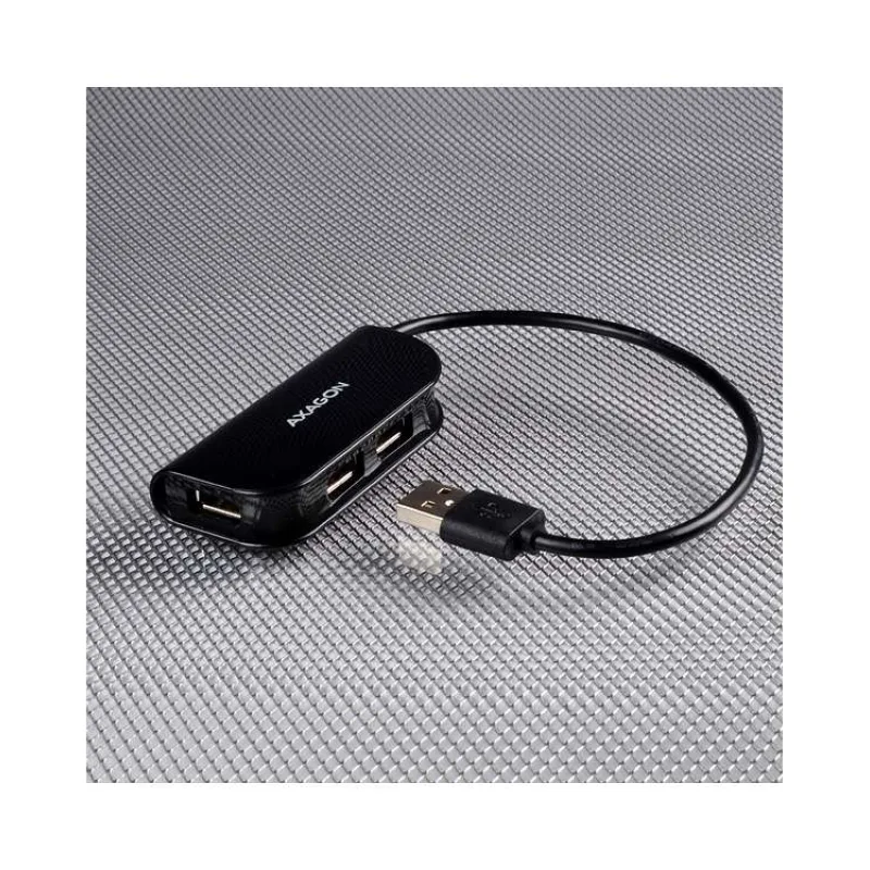 AXAGON HUE-X4B, 4x USB2.0 READY hub, černý (HUE-X4B)