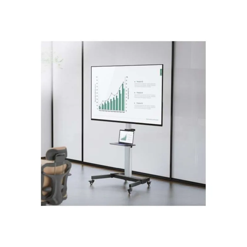 ALU pojazdný stojan Brateck FS44-46TW pre TV 37"-86" 50kg police (BRFS4446TW)