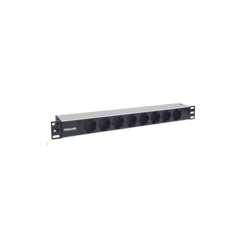 Intellinet 19" 1.5U Rackmount 8-Way Power Strip - nemecký typ, distribučný panel, 8x DE zásuvka, 1.6 m kábel (714037)