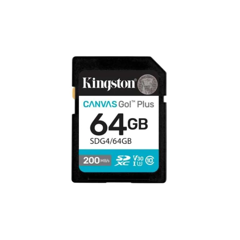 64 GB .SDXC karta Kingston Canvas Go Plus Gen4 ( r200MB/s ) (SDG4/64GB)