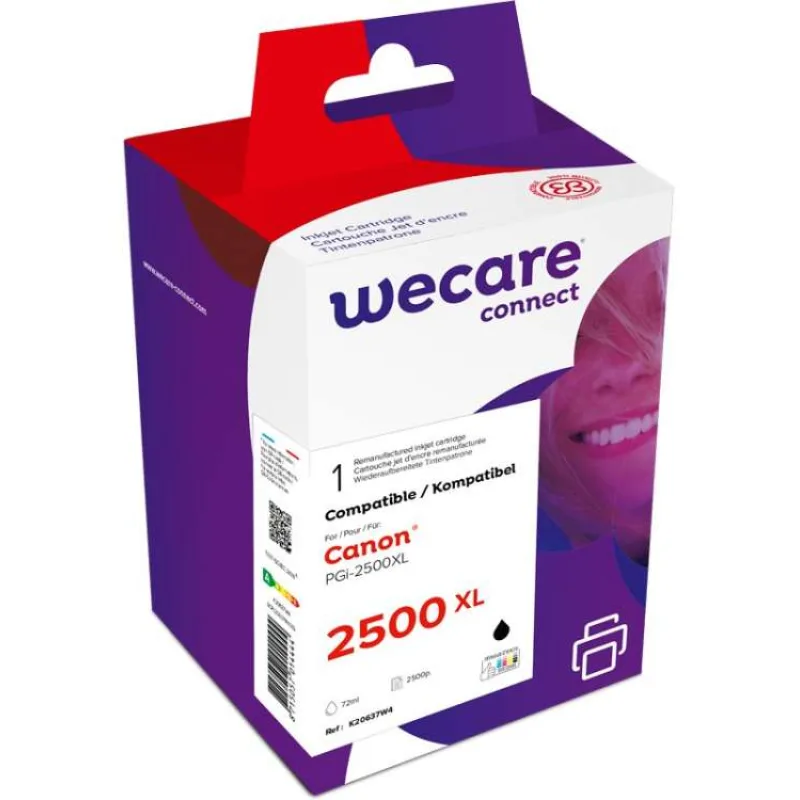 WECARE ARMOR ink kompatibilný s CANON PGi-2500XLB, 73ml, čierna/black (K20637W4)