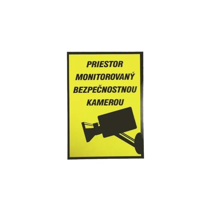Výstražná samolepka SK - Priestor monitorovany kamerovym systemom (IPCAM-NALEPKA)