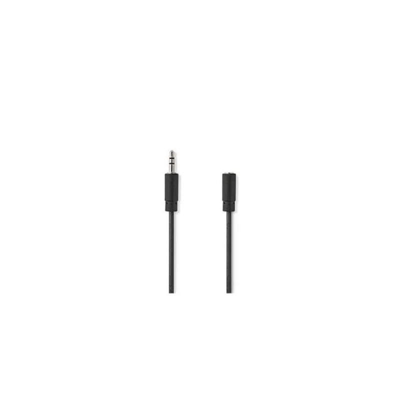 NEDIS prodlužovací stereo audio kabel s jackem/ zástrčka 3,5 mm - zásuvka 3,5 mm/ černý/ bulk/ 5m (CAGL22050BK50)