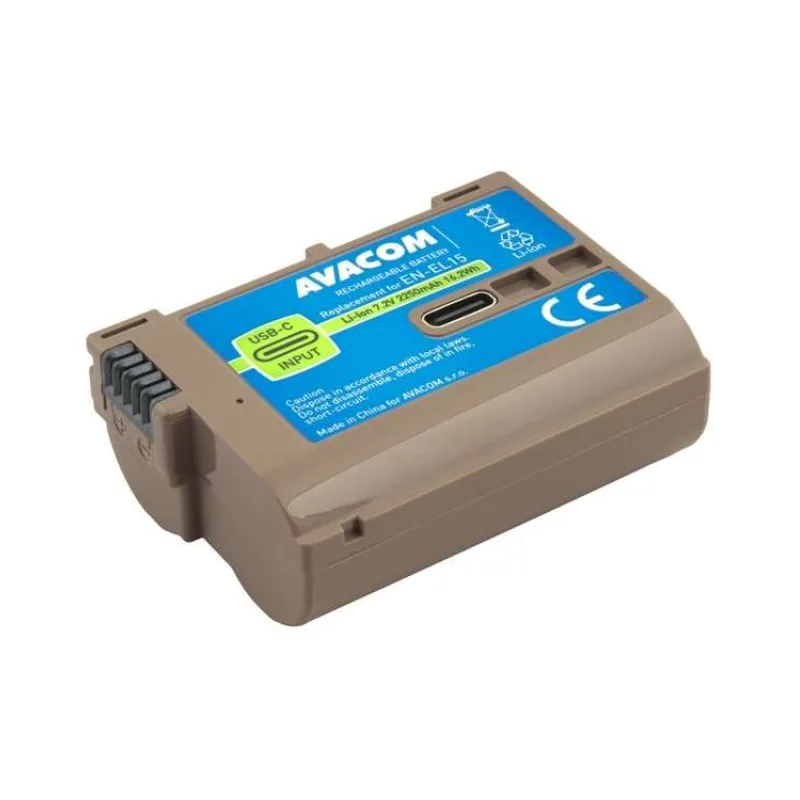 AVACOM Náhradní baterie Nikon EN-EL15 vstup USB-C Li-Ion 7.2V 2250mAh 16.2Wh (DINI-EL15-B2250USB)