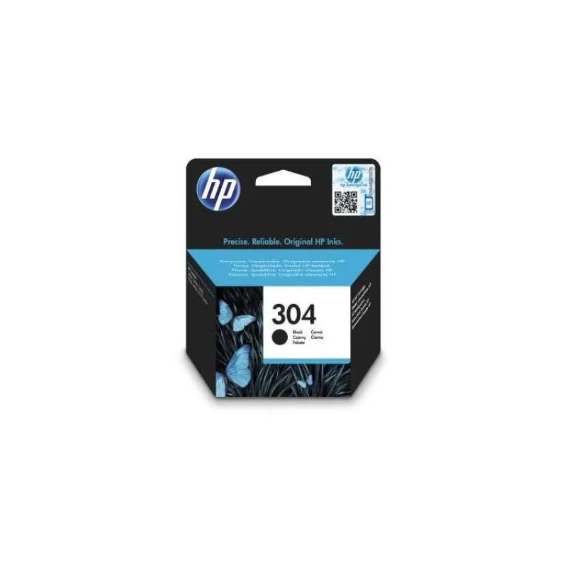 HP 304 Černá originální inkoustová kazeta (N9K06AE)