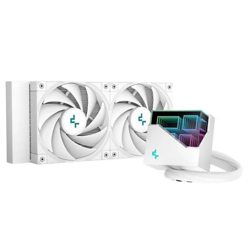 DEEPCOOL vodní chladič LT520 / 2x120 mm fan / ARGB / Intel i AMD bílý (R-LT520-WHAMNF-G-1)
