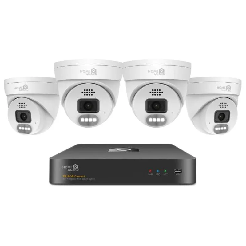 iGET HOMEGUARD HGNVK84804 - kamerový PoE set 2K NVR 8CH + 4x venkovní kamera se zvukem (HGNVK84804)