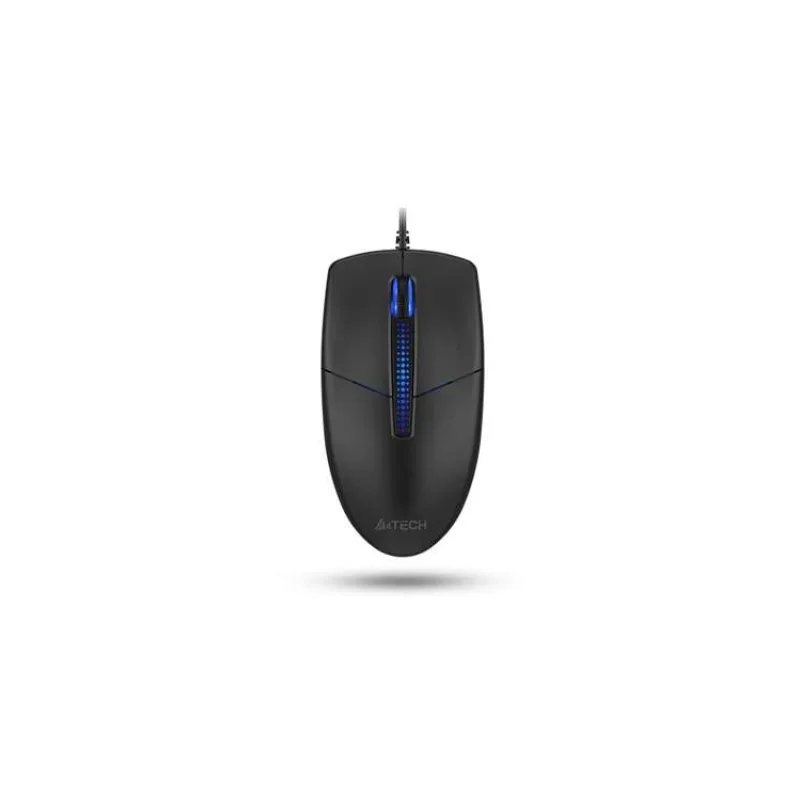 A4tech N-530S, podsvícená kancelářská myš, 1200 DPI, USB, černá (N-530S-BK)