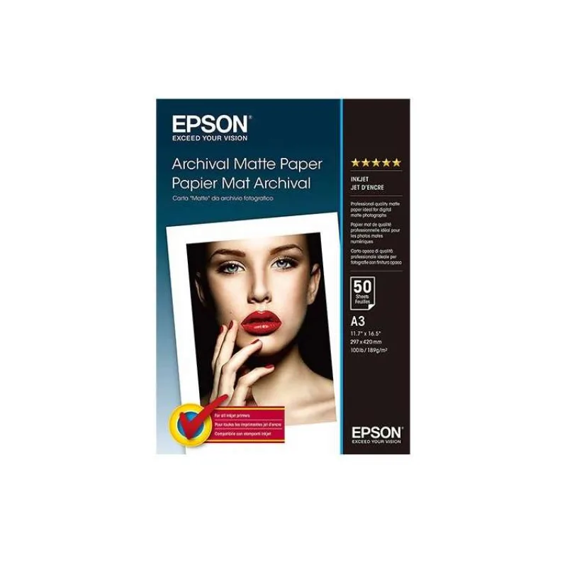 EPSON paper A3 - 192g/m2 - 50sheets - archival matte (C13S041344)