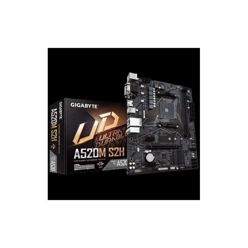 GIGABYTE MB Sc AM4 A520M S2H, AMD A520, 2xDDR4, 1xHDMI, 1xDVI, VGA, mATX (A520M S2H)
