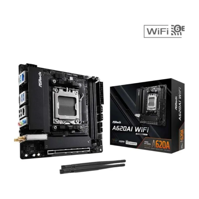 ASRock MB Sc AM5 A620AI WIFI AMD A620A, 2xDDR5, 1xHDMI, WIFI (A620AI WIFI)