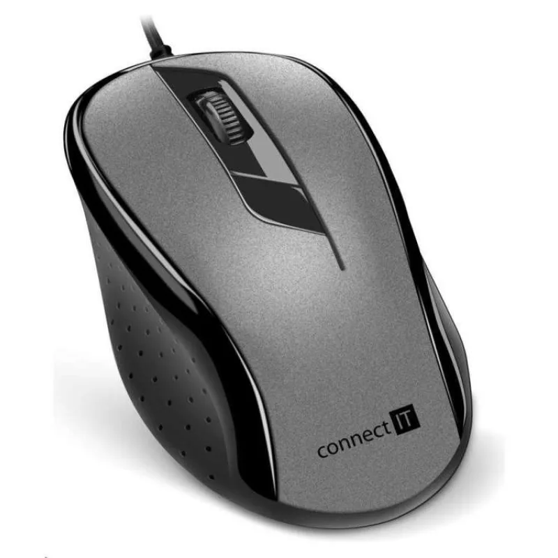 CONNECT IT Optická myš, ergonomická, USB, šedá (CMO-1200-GY)