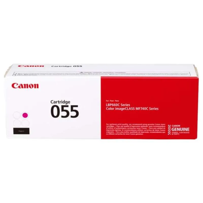 Canon originální toner CRG-055M (purpurový, 2100str.) pro Canon MF742Cdw, MF744Cdw, MF746Cx, LBP663Cdw, LBP664Cx (3014C002)
