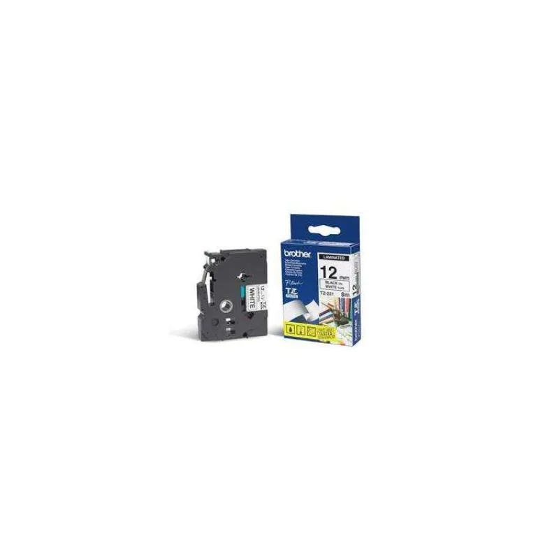 páska BROTHER TZ231 čierne písmo, biela páska Tape (12mm) (TZE231)
