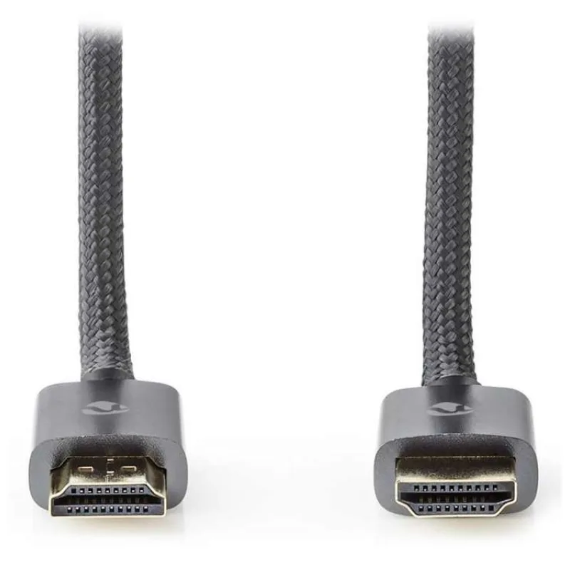 NEDIS PROFIGOLD High Speed HDMI 2.0 kabel s ethernetem/ 4K@60Hz/ zlacené konektory HDMI-HDMI/ bavlna/ šedý/ BOX/ 2m (CVTB34000GY20)