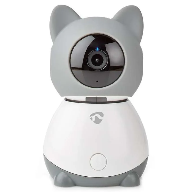 NEDIS IP kamera/ Wi-Fi/ vnitřní/ 1080p/ Micro SD/ Cloud/ snímač pohybu/ náklon/ noční vidění/ Android/ iOS/ šedo-bílá (WIFICI30CGY)