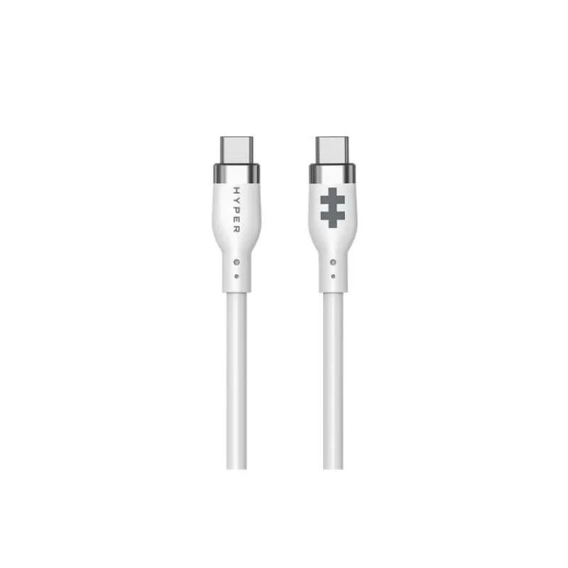 Hyper kábel HyperJuice 240W Silicone USB-C to USB-C Cable 2m - White (HJ4002WHGL)