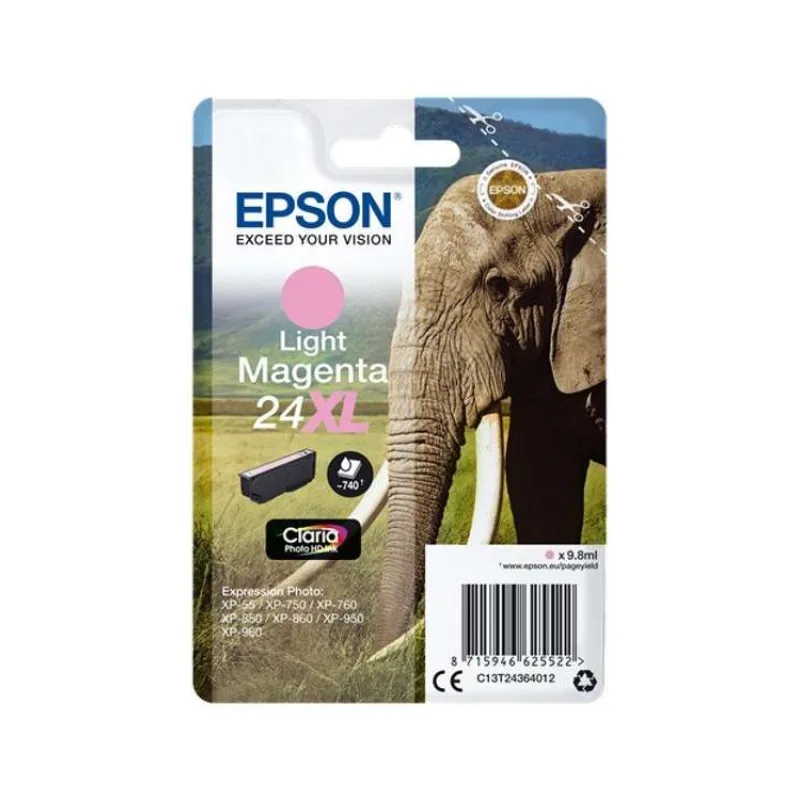 Epson inkoustová náplň/ T2436/ Singlepack 24XL Claria Photo HD Ink/ Světlá Magenta (C13T24364012)