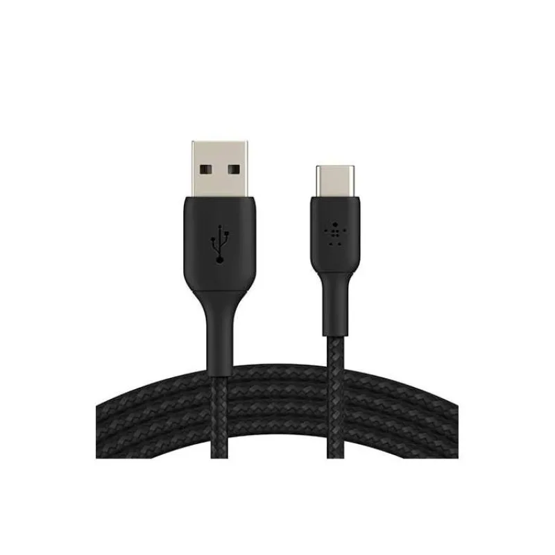 Belkin kábel Boost Charge Braided USB-A to USB-C 3m - Black (CAB002bt3MBK)