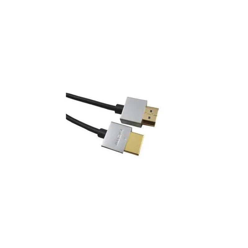 PremiumCord Slim HDMI High Speed + Ethernet kabel, zlacené konektory, 2m (kphdmes2)