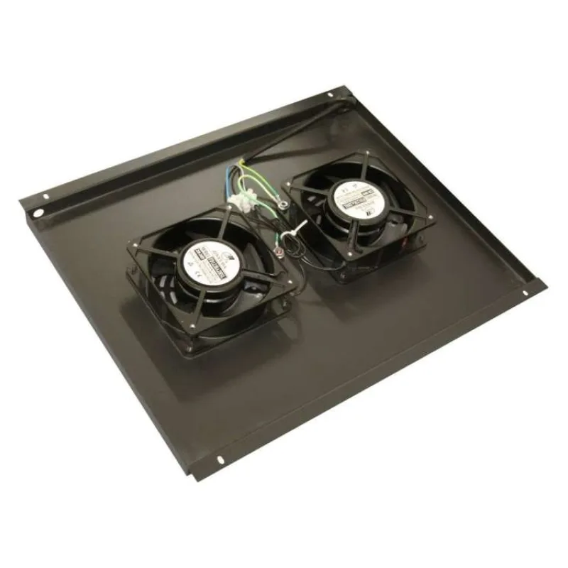 XtendLan Ventilace pro stojanové rozvaděče ECO hloubky 600mm, 2x ventilátor, černá (SFAN602-B)