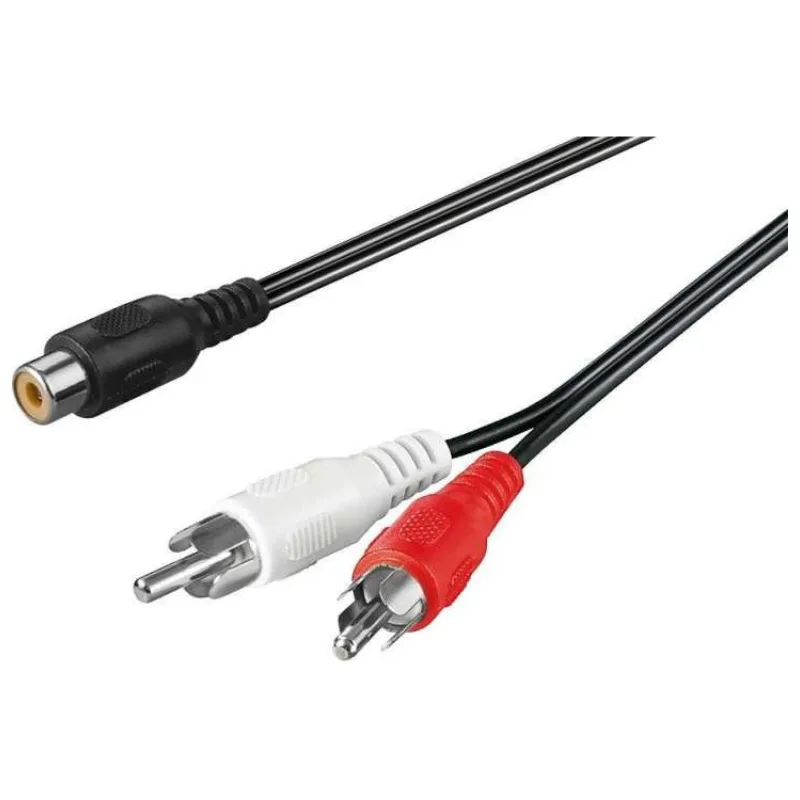 Kábel PremiumCord 1x CINCH samica - 2x CINCH samec 20cm (kjackcy2-02)