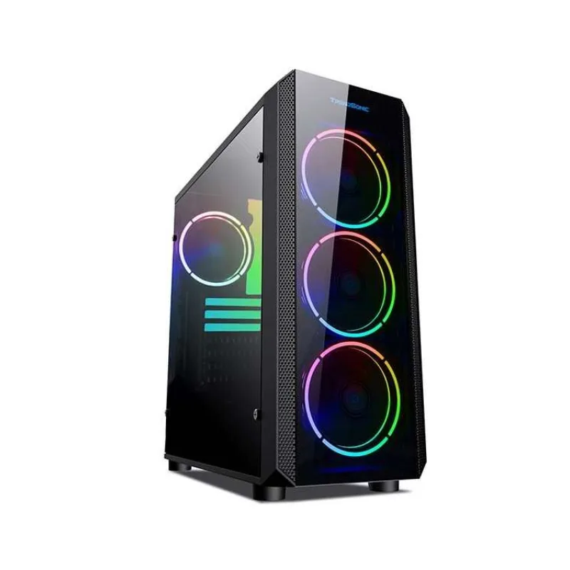 VeinX case Mars MAR01A Mid Tower, bez zdroje, 3xUSB, průhledná bočnice, 4xARGB Fan 120mm, černá (VX-MAR301A)